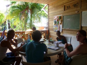Students in class at Bocas school