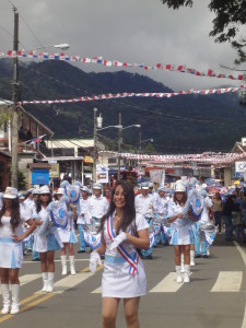 parade through mountain town
