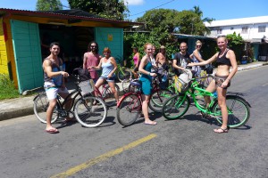 Students on bike trip in Bocas del Toro